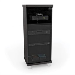 Sonax Holland 20 Wide Ravenwood Black and Glass Component Stand