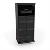 Sonax Holland 20 Wide Ravenwood Black and Glass Component Stand