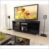 Sonax Holland 60 TV Gaming Bench in Ravenwood Black
