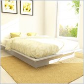 Sonax Plateau Platform Bed in Frost White