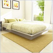 Sonax Plateau Queen Platform Bed with Headboard in Frost White