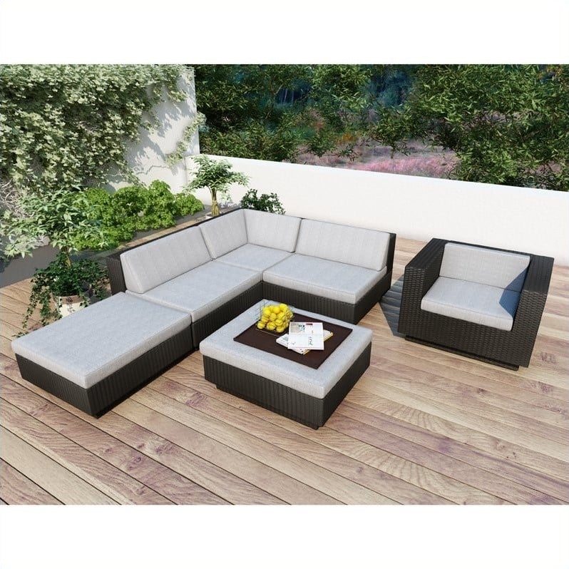 Sonax Park Terrace Textured Black Sectional Conversation Set