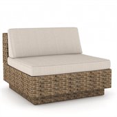 Sonax Park Terrace Armless Middle Seat in Saddle Strap Weave 