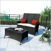 Sonax Cascade 2 Piece Patio Set in River Rock Black Weave