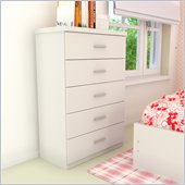Sonax Willow 5 Drawer Chest in Frost White