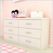 Sonax Willow 6 Drawer Dresser in Frost White
