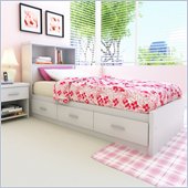 Sonax Willow Single Captain 6 Drawers Storage Bed in Frost White