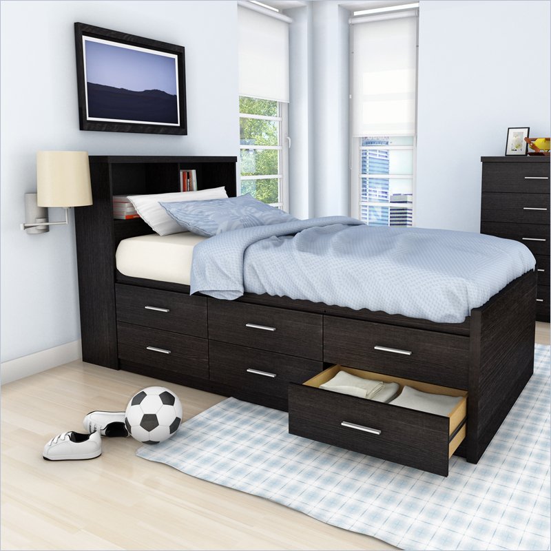 Sonax Willow Twin (Single) Captain 6 Drawers Storage Bed