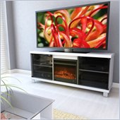 Sonax F-115-CHT Holland 60 Fireplace TV Bench in Frost White