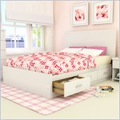 Sonax Willow Storage Bed with Panel Headboard in Frost White