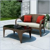 Sonax Harrison Patio Sofa and Table Set  in Pacific Bark Weave