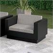 ADD TO YOUR SET: Sonax Textured Black Chair in Black Resin Rattan