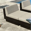 ADD TO YOUR SET: Sonax Textured Black Armless Middle Seat in Black Resin Rattan