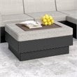 ADD TO YOUR SET: Sonax Textured Black Ottoman in Black Resin Rattan