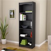Sonax Hawthorn 72' Tall Bookcase in Midnight Black