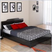 Sonax Plateau Queen Platform Bed in Midnight Black