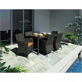 Sonax Park Terrace 7 Piece Patio Dining Set in Black Weave
