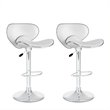 ADD TO YOUR SET: Sonax CorLiving Form Fitting Bar Stool in White Leatherette (Set of 2)