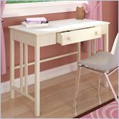Sonax Corliving Plateau Workspace Desk with Drawer in Frost White