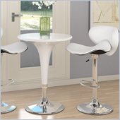 Sonax CorLiving 3 Piece Height Bar Table Pub Set in White