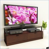 Sonax Bandon 55 Wood Veneer TV Bench in Auburn Stain