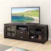 Sonax Washington 59 Wood Veneer TV Component Bench in Mocha Black