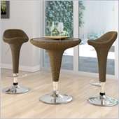 Sonax CorLiving 3 Piece Pub Set in Brown