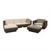 Corliving Park Terrace 6 Piece Sectional Patio Set in Coral Sand