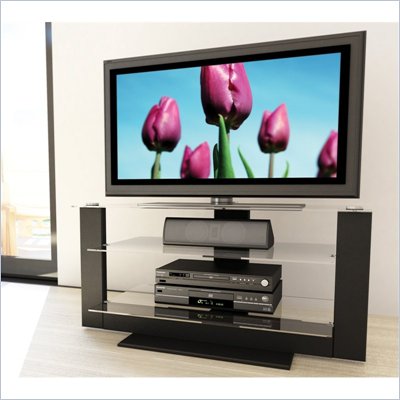 Sonax Atlantic 32-52 Inch Flat Panel TV Stand in Black Lacquer Finish