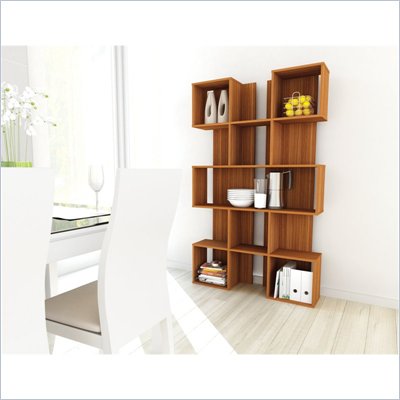 Sonax Contemporary Eternity Walnut Cube Bookcase