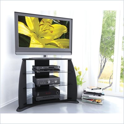 Sonax Florence Contemporary 32-46 Inch Flat Panel TV Stand in Black Lacquer
