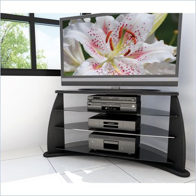 Sonax Florence Contemporary 37-52 inch Flat Panel TV Stand in Black Lacquer