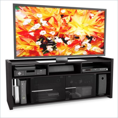 Sonax Granby 60" TV Gaming Console Bench in Ravenwood Black