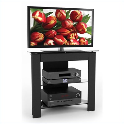 Sonax LX Series 34" Midnight Black TV Component Stand