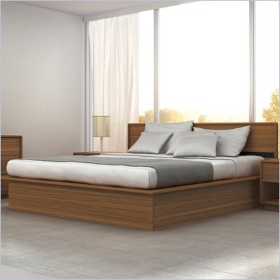 Queen Platform Sets on Sonax Manning Queen Platform Bed In Eternity Walnut Qb 1006
