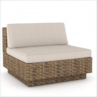 Sonax Park Terrace Armless Middle Seat in Saddle Strap Weave 