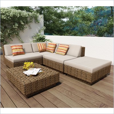 Sonax Park Terrace 5 Piece Sectional Patio Set