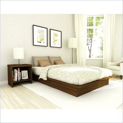 Sonax Contemporary Full Platform Bed in Maple 2 Piece Bedroom Set