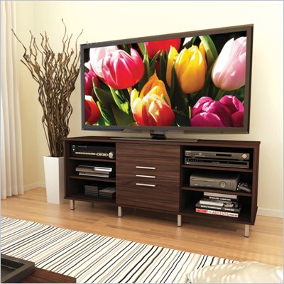 Sonax Sedona TV Stand and Component Bench in Ebony Pecan Finish