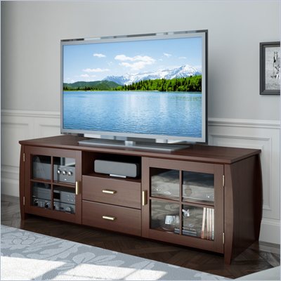 Sonax Washington Espresso TV Bench in Espresso Stained Real Wood Finish 