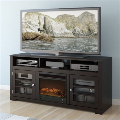 Sonax West Lake 60" Fireplace TV Stand in Mocha Black