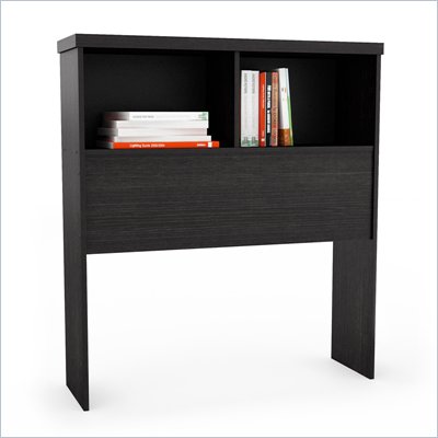 Sonax Willow Bookcase Headboard in Ravenwood Black