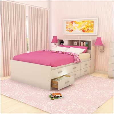 Sonax Willow Captain's Storage Bed in Frost White