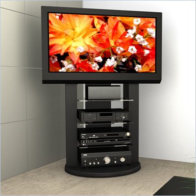 Sonax Zurich Black Swivel Base Mounted TV Stand for 37-52 TVs