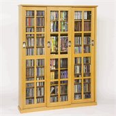 Leslie Dame Triple CD/DVD Wall Rack Media Storage in Oak