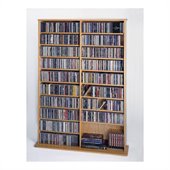 Leslie Dame CD/DVD Wall Rack Media Storage in Oak