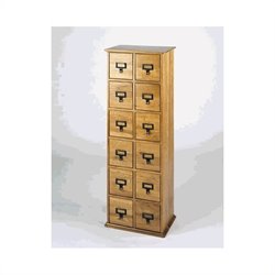 Leslie Dame Tall CD Media Storage Cabinet in Oak