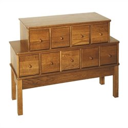 Leslie Dame 9-Drawer CD/DVD Storage Cabinet in Oak