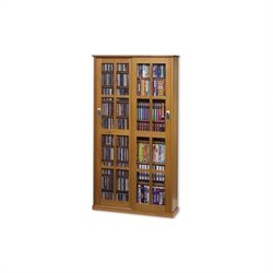 Leslie Dame CD/DVD Wall Rack Media Storage in Oak