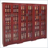 Leslie Dame CD/DVD Wall Rack Media Storage Unit in Dark Cherry